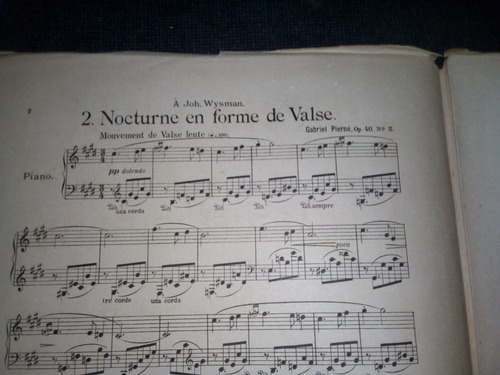Imagen 2 de 2 de Partitura Trois Pieces Piano Gabriel Pierne