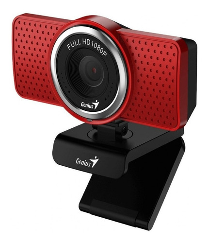 Imagen 2 de 3 de Cámara web Genius ECam 8000 Full HD 30FPS color rojo