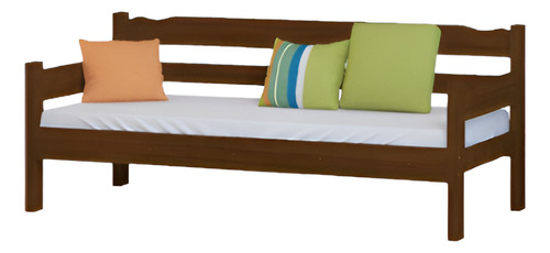 Sofa Cama De Madeira Maciça Cor Castanho