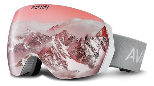Avaway Otg Pink Womens Ski Goggles Uv Protection Anti Fog He