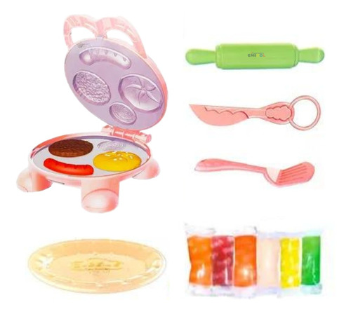 Set Chef Comidas Rápidas Plastilina Juguete Interactivo Lila