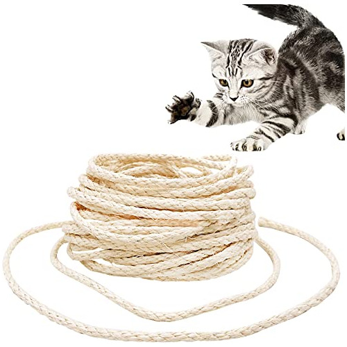 Pet Show 1/4 Pulgada 6mm Cats Sisal Rope 65.6 Pie(20m) Cat S