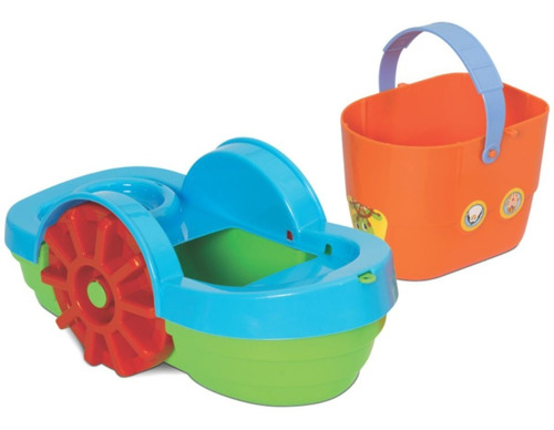 Barco De Praia Flutuante Baldinho E Acessórios Mercotoys