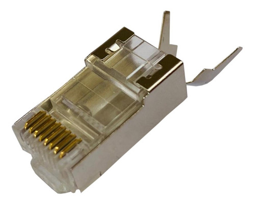 Conector Para Cabo Blindado Rj45 Cat6a Cat7 Plug Kit C/10pçs