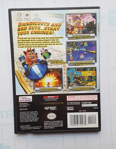 Jogo Crash Nitro Kart Nintendo Gamecube Ntsc-us (Recondicionado)
