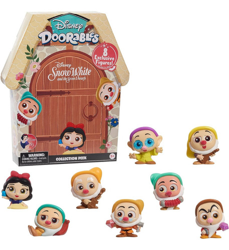 Bonecos Disney Doorables Branca De Neve 7 Anões Com 8 Un