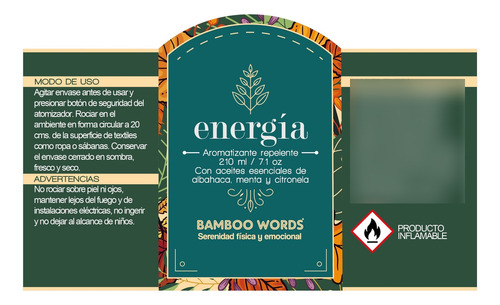 Spray Aromatizante Repelente 210 Ml Albahaca-citronela-menta