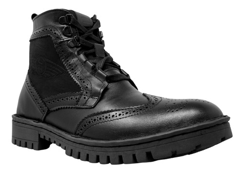 Botines Casuales Negro Zapatos Hombre Lobo Solo 9582