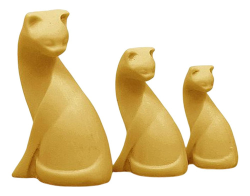 3 Figura De Gato En Miniatura 1/12, Estatua Coleccionable