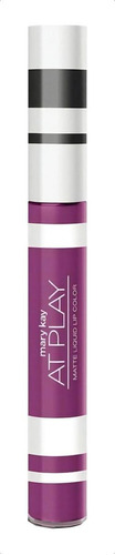 Labial Mary Kay Liquid Lipstick At Play color cosmic purple satinado