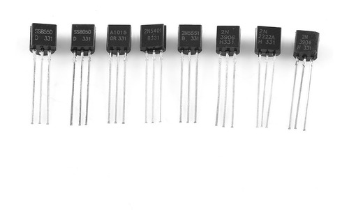 Transistor 400 piezas Conjunto de surtido de transistores de 24 valores y diodos rectificadores con caja de almacenamiento transparente para entusiastas de los profesionales de la electrónica 