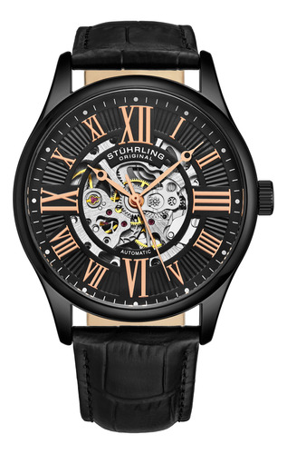 Reloj Stuhrling Original Atrium Skeleton Auto 42 Mm Para Hom