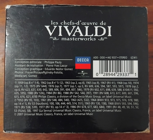 Box 40 Cd Vivaldi Masterworks Estandar (Usado)