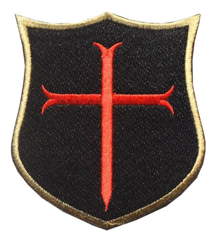 Parche Aplique Bordado Escudo Orden Caballeros Templarios 12