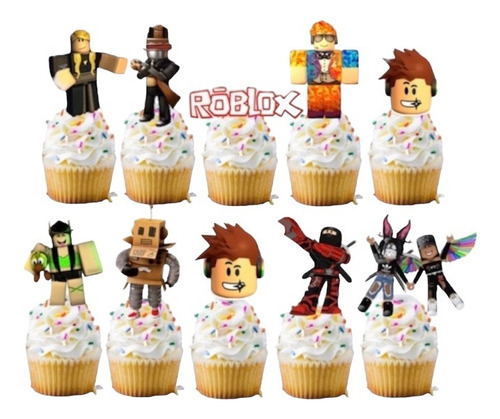 Pack 12 Toppers Para Cup Cake Roblox