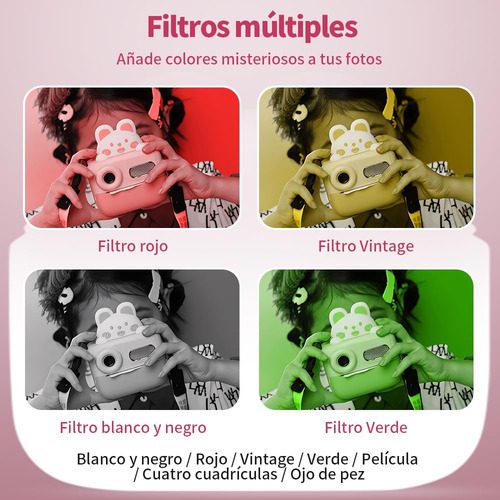 Cámara Para Niños Con Impresión Instantánea De32g 48 Mp Y