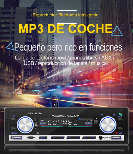 Imagen 5 de 6 de Autoestéreos Reproductor Estéreo Para Auto Mp3+controlremoto