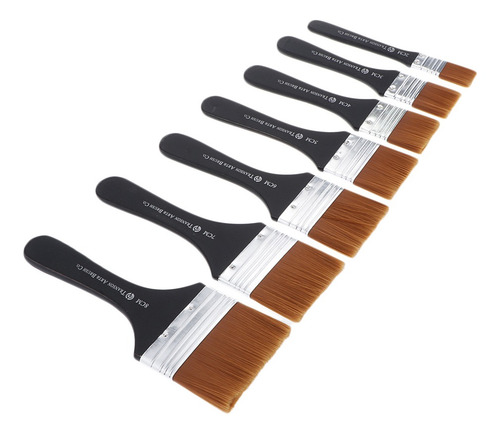 Imagen 1 de 10 de 7pcs Nylon Pintura Pincel Para Acrílico Óleo Pared Acuarel