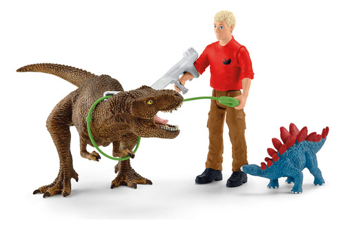 Schleich Toy Tyrannosaurus Rex Attack - Juego De 5 Piezas De