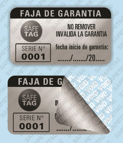 Etiquetas Seguridad Computacion Computadoras Faja Garantia