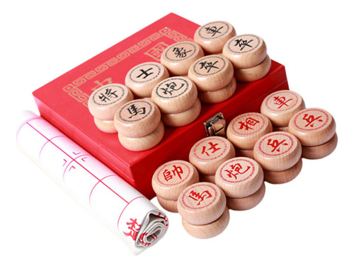 A Juego De Ajedrez Chino Piezas De Ajedrez De Madera