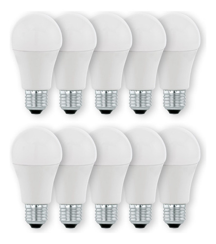 Pack 10 Ampolletas Led 9w E27 Bombilla Luz Blanca Fria