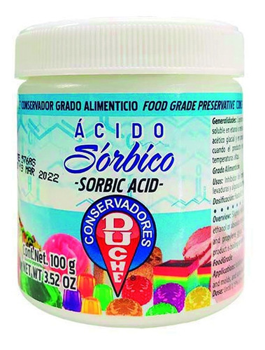 Imagen 1 de 2 de Ácido Sórbico Duché 100gr