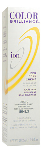 Tinte Permanente En Crema Ion Rubio Claro Dorado Cobre 8g