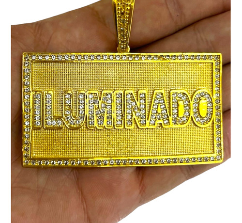 Pingente Iluminado Lançamento Tamanho G Banhado A Ouro 18k