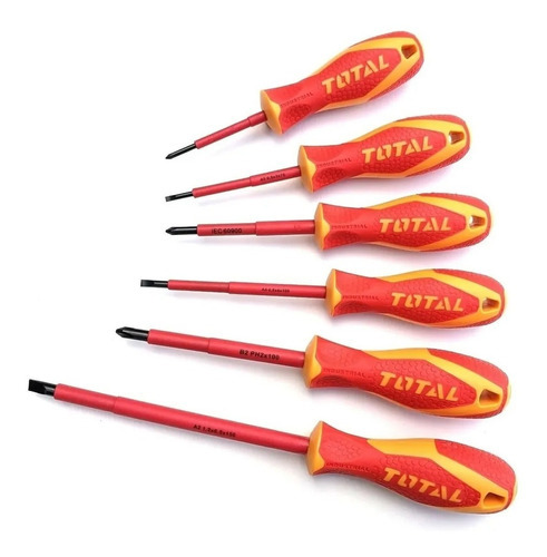 Set Kit Juego 6 Destornilladores Aislados Total