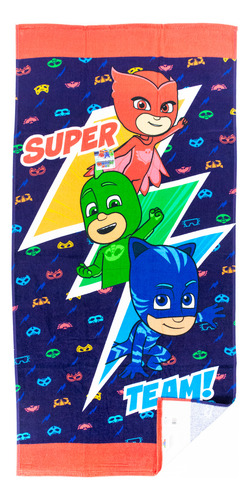 Toalla Oficial Pj Masks: Heroes En Pijamas, 100% De Algodón