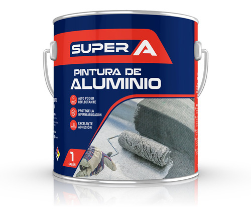 Pintura Esmalte Color Aluminio Difuso1gl (3,78l) Super A