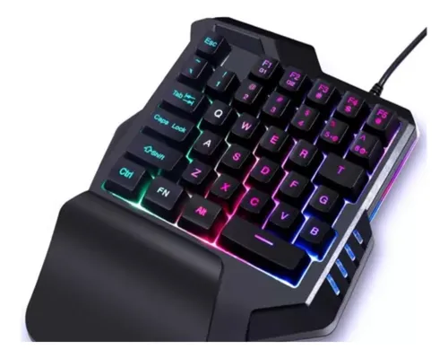 Teclado De Una Mano Rgb Gamer Vsg Unabomber | Macros Y Apoyo