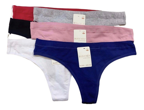 Pack 3 Sexy Calzones Mujer Colaless Tanga Baja Cintura 