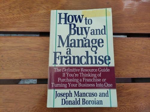 Libro How To Buy And Manage A Franchise