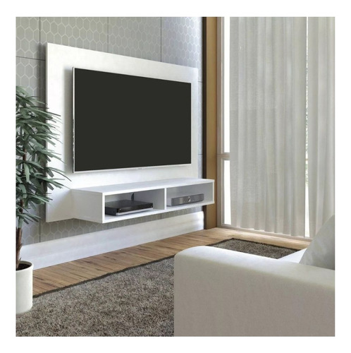 Estante Flotante Panel Tv Blanco Mueble Led Lcd De 32 A 45 