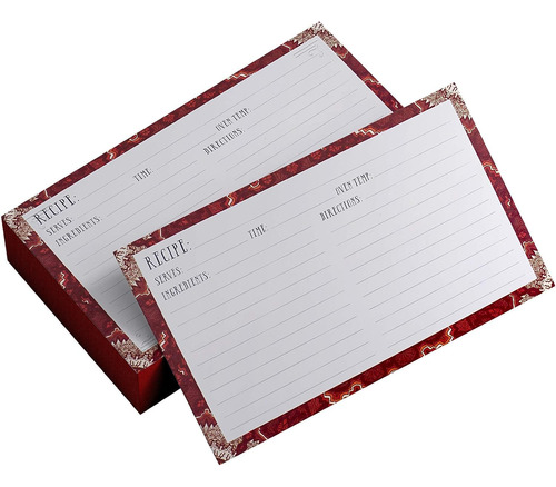 Tarjetas De Recetas De 4 X 6 Pulgadas De Doble Cara De Alta
