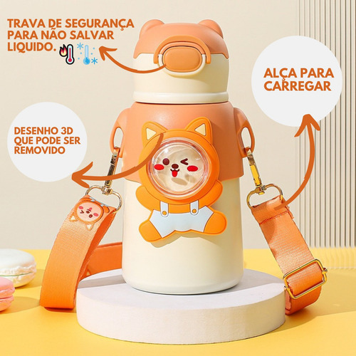 Botella Térmica Infantil De Acero Inoxidable De 500 Ml, Anti