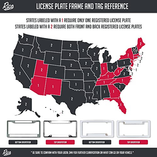 Marco De Placa De Licencia Cromado Estándar De Ncaa Pe...