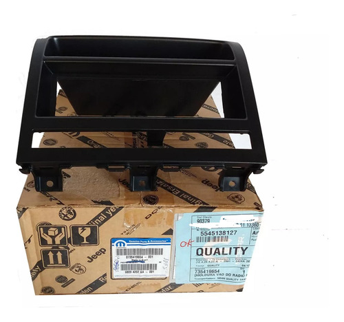 Moldura Rádio 1din Fiat Palio Siena Strada G3 Original Preta