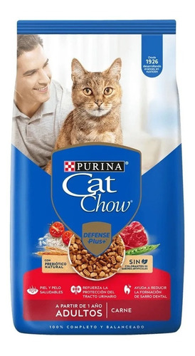 Alimento Balanceado Para Gato Adult Cat Chow Sabor Carne 3kg