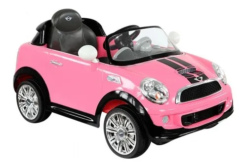 Mini Cooper Push Car Montable Guiado Rosa Minicooper Prinsel