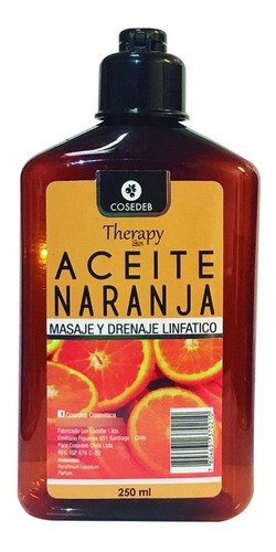 4 Aceite De Masajes Naranja 250 Ml Therapy Cosedeb + Envío