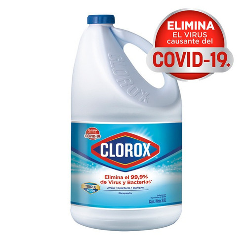 Imagen 2 de 5 de Blanqueador Clorox Triple Acción Aroma Original 3,8 Lt