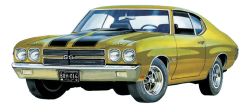 Kit De Modelo Amt 1970 Chevy Chevelle Ss A Escala 125 Transparente/blanco