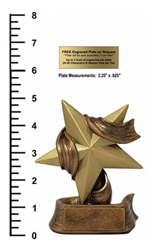 Imagen 5 de 6 de Trofeo Decade Awards Star Trophy - Gold Star Award - Reconoc