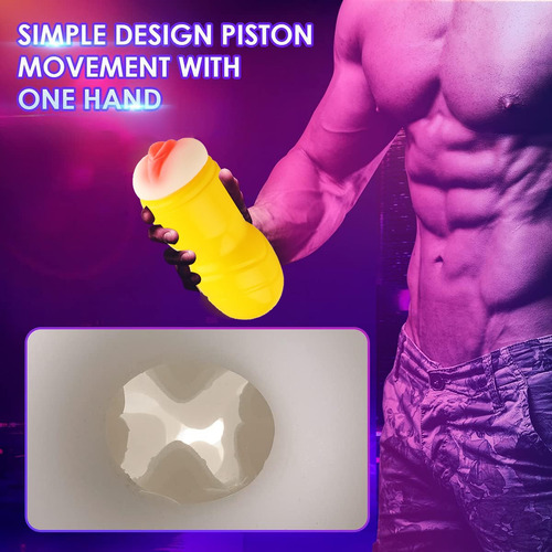 Masturbador Masculino Con Función De Masturbación Vaginal Color Amarillo Tipo de orificio Vagina