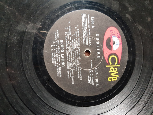 Disco De Grupo Latino De Vinilo Sin Tapa Usado