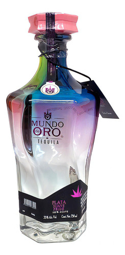 Tequila Artesanal Mundo De Oro Plata Suave Pride 750 Ml