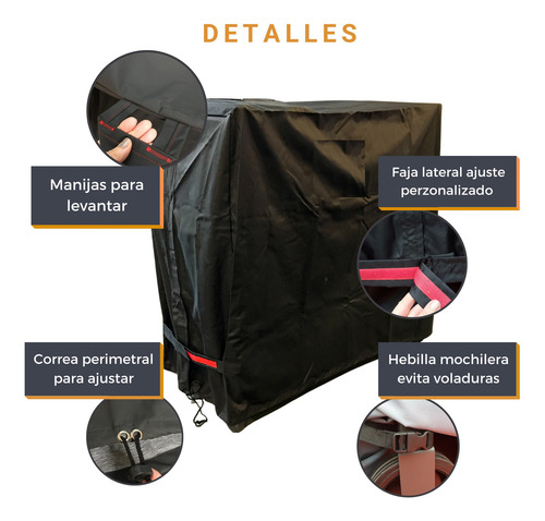 Funda Coverall Oval 55cm Lona Pvc Impermeable